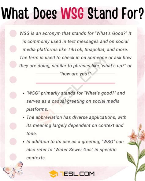 whats does wsg mean|WSG Meaning in Text, and How to Use It in Text Messages